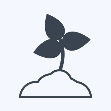 Simge yerleştirme. Bahçe sembolü için uygun. Kabartma tarzı. Basit dizayn edilebilir. tasarım şablonu. Basit gösterim