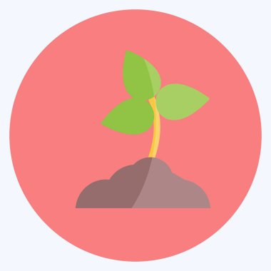 Simge yerleştirme. Bahçe sembolü için uygun. Düz stil. Basit dizayn edilebilir. tasarım şablonu. Basit gösterim