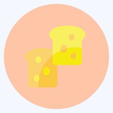 Simge Ekmek. Bahçe sembolü için uygun. Düz stil. Basit dizayn edilebilir. tasarım şablonu. Basit gösterim