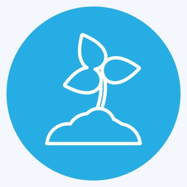 Simge yerleştirme. Bahçe sembolü için uygun. Mavi gözlü. Basit dizayn edilebilir. tasarım şablonu. Basit gösterim