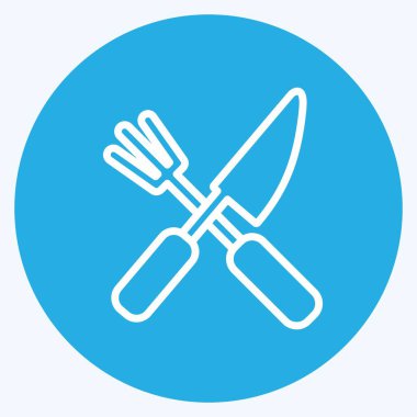 Simge Keskinliği Araçları. Bahçe sembolü için uygun. Mavi gözlü. Basit dizayn edilebilir. tasarım şablonu. Basit gösterim