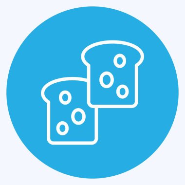 Simge Ekmek. Bahçe sembolü için uygun. Mavi gözlü. Basit dizayn edilebilir. tasarım şablonu. Basit gösterim