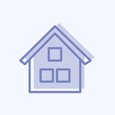 Icon Bahçe Evi. Bahçe sembolü için uygun. İki ton stili. Basit dizayn edilebilir. tasarım şablonu. Basit gösterim