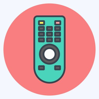 Simge Uzağı. Ev sembolü için uygun. renk arkadaşı stili. Basit dizayn edilebilir. tasarım şablonu. Basit gösterim