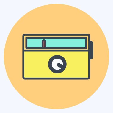 Simge Radyo Seti. Ev sembolü için uygun. renk arkadaşı stili. Basit dizayn edilebilir. tasarım şablonu. Basit gösterim