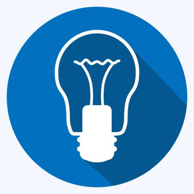 Simge lambası. Ev sembolü için uygun. Uzun gölge tarzı. Basit dizayn edilebilir. tasarım şablonu. Basit gösterim