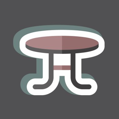 Etiketli Kahve Masası. Ev sembolü için uygun. Basit dizayn edilebilir. tasarım şablonu. Basit gösterim