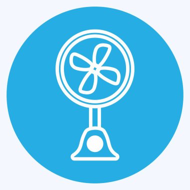 Simge Masası Hayranı. Ev sembolü için uygun. Mavi gözlü. Basit dizayn edilebilir. tasarım şablonu. Basit gösterim