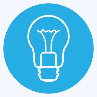 Simge lambası. Ev sembolü için uygun. Mavi gözlü. Basit dizayn edilebilir. tasarım şablonu. Basit gösterim