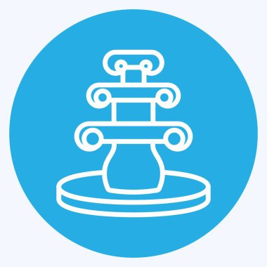 Simge Çeşmesi. Ev sembolü için uygun. Mavi gözlü. Basit dizayn edilebilir. tasarım şablonu. Basit gösterim