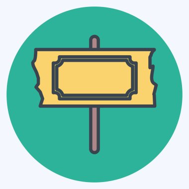 Simge İşareti. Vahşi Batı sembolü için uygun. renk arkadaşı stili. Basit dizayn edilebilir. tasarım şablonu. Basit gösterim