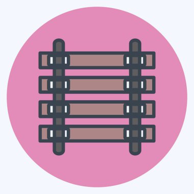 Simge rayları. Vahşi Batı sembolü için uygun. renk arkadaşı stili. Basit dizayn edilebilir. tasarım şablonu. Basit gösterim