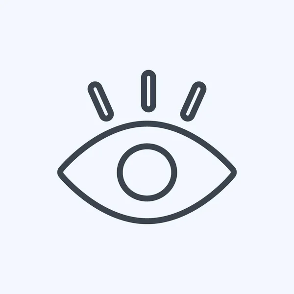 Icon Vision Suitable Education Symbol Line Style Simple Design Editable — Image vectorielle