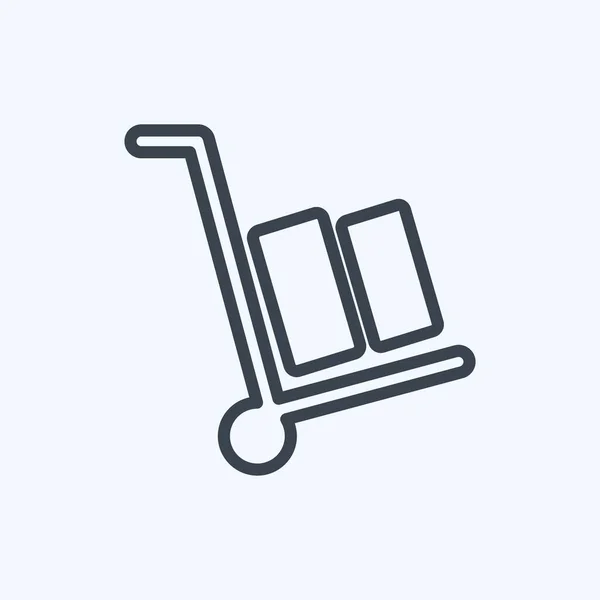 Ikoon Logistiek Geschikt Voor Onderwijs Symbool Lijnstijl Eenvoudig Ontwerp Bewerkbaar — Stockvector
