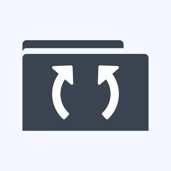 Icon File Management Suitable Education Symbol Glyph Style Simple Design — Vetor de Stock