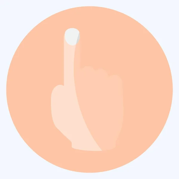 Icon Hand Cursor Suitable Hand Actions Symbol Flat Style Simple — Vettoriale Stock