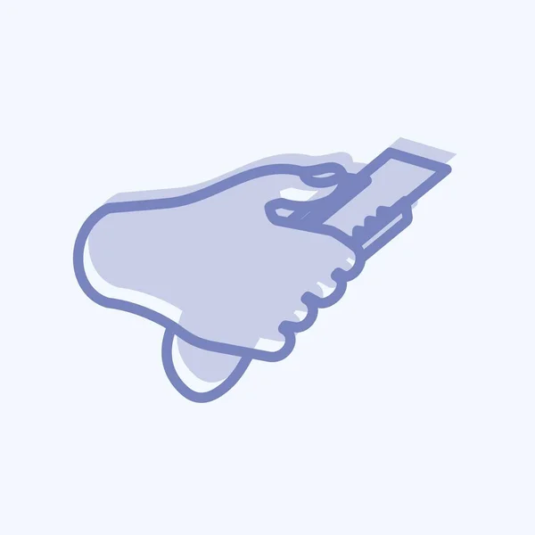 Pemotong Kertas Icon Holding Cocok Untuk Hand Actions Simbol Dua - Stok Vektor