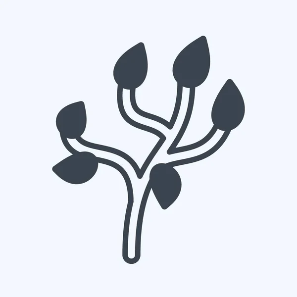 Icon Tree Suitable Garden Symbol Glyph Style Simple Design Editable — Vector de stock