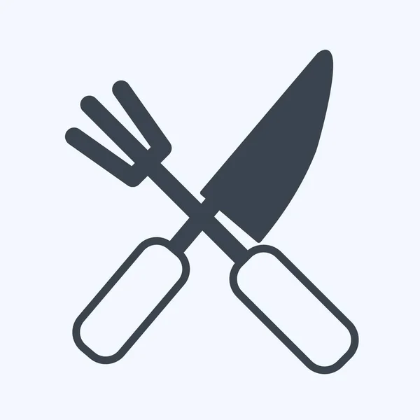 Icon Sharp Tools Apropriado Para Símbolo Jardim Estilo Glifo Design — Vetor de Stock