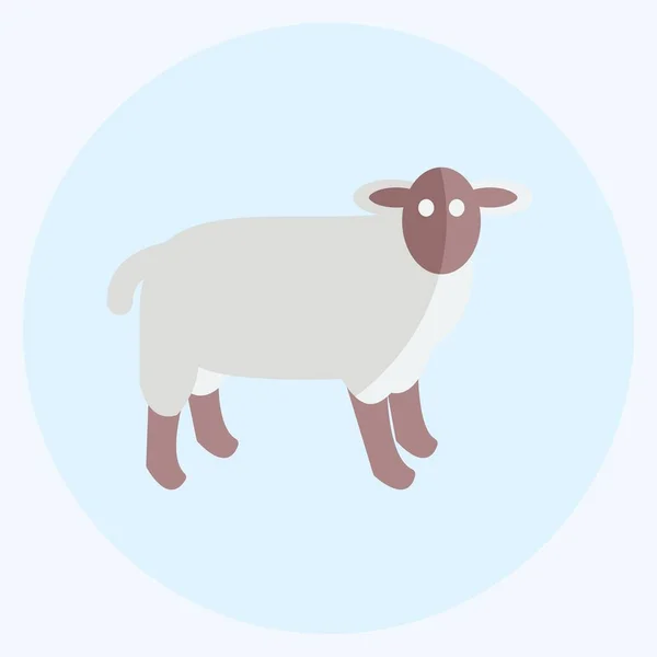 Icon Farm Animal Suitable Garden Symbol Flat Style Simple Design — Vetor de Stock