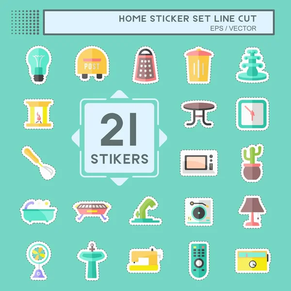 Ev Yapıştırması hattı kesildi. Eğitim sembolü için uygun. Basit dizayn edilebilir. tasarım şablonu. Basit gösterim