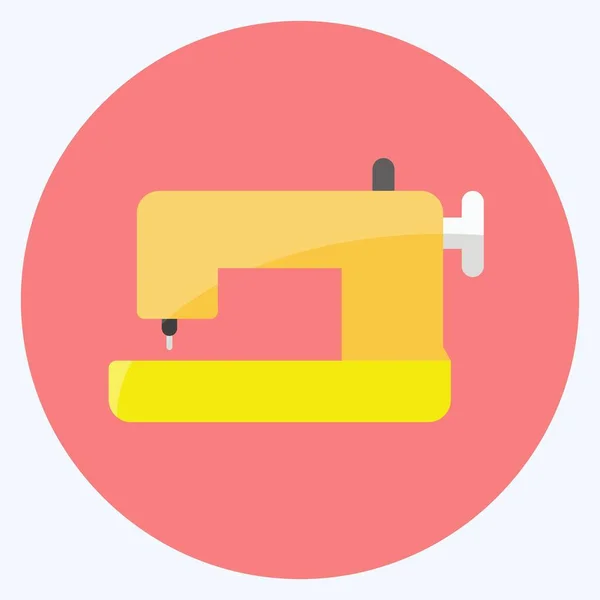 Icon Sewing Machine Suitable Home Symbol Flat Style Simple Design — Stockvektor