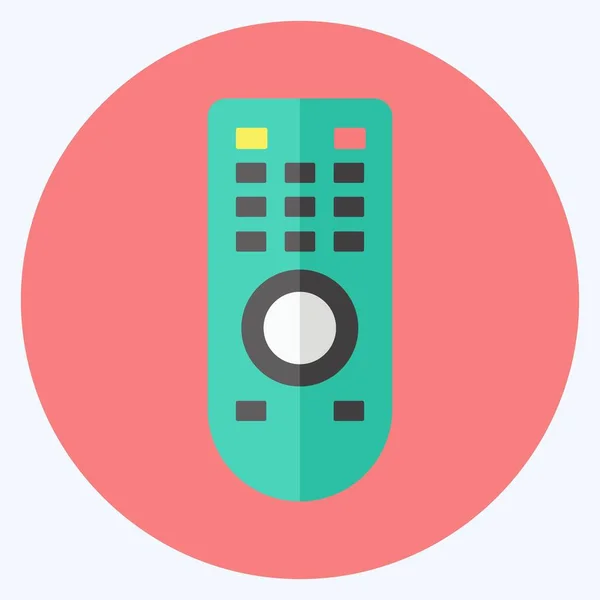 Icon Remote Suitable Home Symbol Flat Style Simple Design Editable — Vector de stock