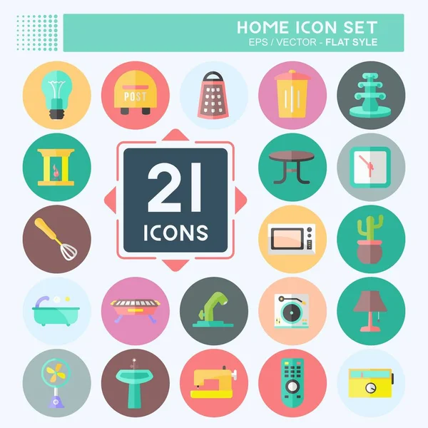 Ev Simgesi Ayarlandı. Eğitim sembolü için uygun. Düz stil. Basit dizayn edilebilir. tasarım şablonu. Basit gösterim