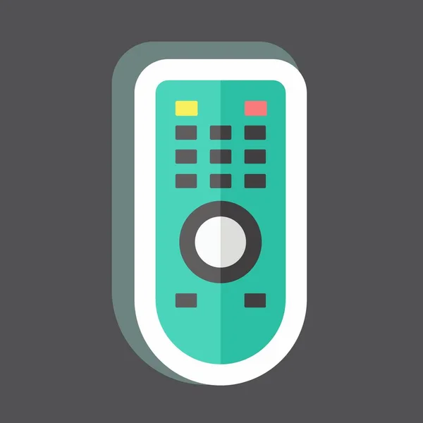 Sticker Remote Suitable Home Symbol Simple Design Editable Design Template — Stockvektor
