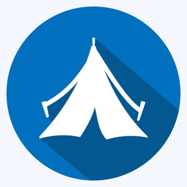 Simge Çadırı. Vahşi Batı sembolü için uygun. Uzun gölge tarzı. Basit dizayn edilebilir. tasarım şablonu. Basit gösterim