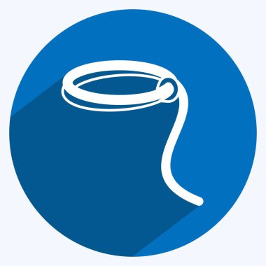 Simge halatı. Vahşi Batı sembolü için uygun. Uzun gölge tarzı. Basit dizayn edilebilir. tasarım şablonu. Basit gösterim