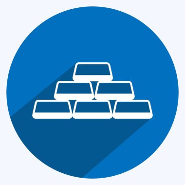 Simge Altını. Vahşi Batı sembolü için uygun. Uzun gölge tarzı. Basit dizayn edilebilir. tasarım şablonu. Basit gösterim