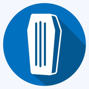 Simge Tabut. Vahşi Batı sembolü için uygun. Uzun gölge tarzı. Basit dizayn edilebilir. tasarım şablonu. Basit gösterim