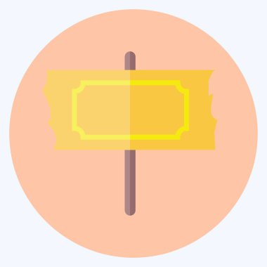 Simge İşareti. Vahşi Batı sembolü için uygun. Düz stil. Basit dizayn edilebilir. tasarım şablonu. Basit gösterim