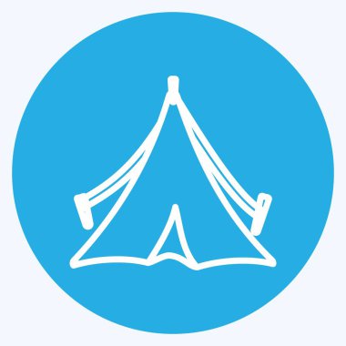 Simge Çadırı. Vahşi Batı sembolü için uygun. Mavi gözlü. Basit dizayn edilebilir. tasarım şablonu. Basit gösterim