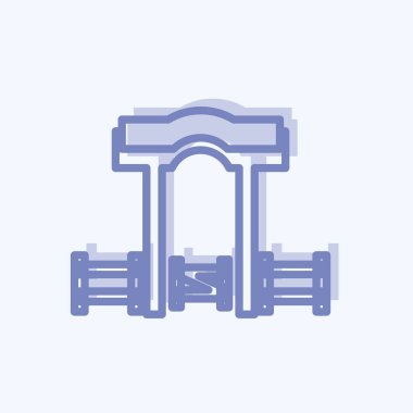 Simge Çiftliği. Vahşi Batı sembolü için uygun. İki ton stili. Basit dizayn edilebilir. tasarım şablonu. Basit gösterim