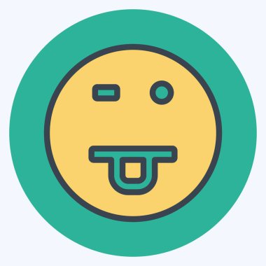 Simge Duygusallığı. Duygu Simgesi için uygun. renk arkadaşı stili. Basit dizayn edilebilir. tasarım şablonu. Basit gösterim