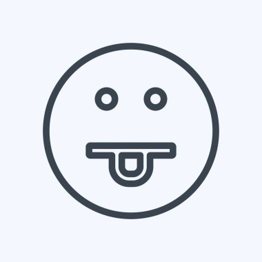 Simgesel Duygu Dili. Duygu Simgesi için uygun. Sıra tarzı. Basit dizayn edilebilir. tasarım şablonu. Basit gösterim