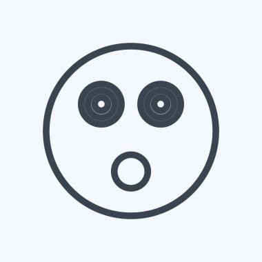 Simge Duygusallığı Şok Etti. Duygu Simgesi için uygun. Sıra tarzı. Basit dizayn edilebilir. tasarım şablonu. Basit gösterim