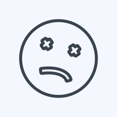 Icon Emoticon öldü. Duygu Simgesi için uygun. Sıra tarzı. Basit dizayn edilebilir. tasarım şablonu. Basit gösterim