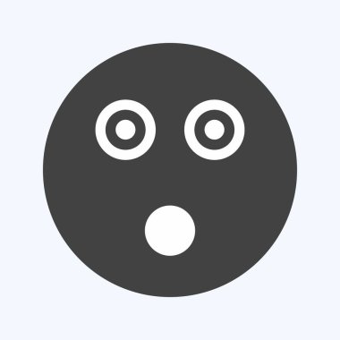 Simge Duygusallığı Şok Etti. Duygu Simgesi için uygun. Kabartma tarzı. Basit dizayn edilebilir. tasarım şablonu. Basit gösterim