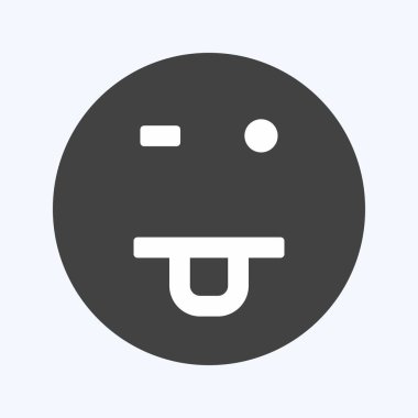 Simge Duygusallığı. Duygu Simgesi için uygun. Kabartma tarzı. Basit dizayn edilebilir. tasarım şablonu. Basit gösterim