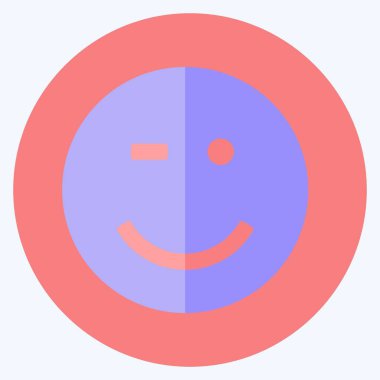 Simgesel Duygu Kırpma. Duygu Simgesi için uygun. Düz stil. Basit dizayn edilebilir. tasarım şablonu. Basit gösterim