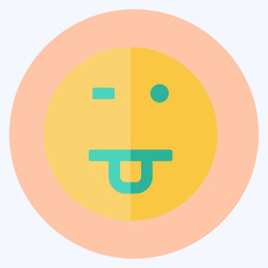 Simge Duygusallığı. Duygu Simgesi için uygun. Düz stil. Basit dizayn edilebilir. tasarım şablonu. Basit gösterim