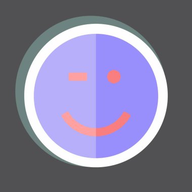 Çıkartma Duygu Kırpma. Duygu Simgesi için uygun. Basit dizayn edilebilir. tasarım şablonu. Basit gösterim