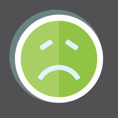 Çıkartma Duygusal Bozukluğu. Duygu Simgesi için uygun. Basit dizayn edilebilir. tasarım şablonu. Basit gösterim