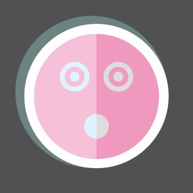 Etiket Duygusallığı Şok Etti. Duygu Simgesi için uygun. Basit dizayn edilebilir. tasarım şablonu. Basit gösterim