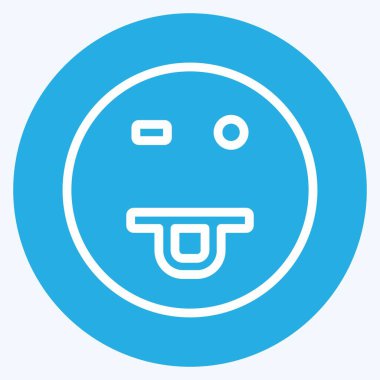 Simge Duygusallığı. Duygu Simgesi için uygun. Mavi gözlü. Basit dizayn edilebilir. tasarım şablonu. Basit gösterim