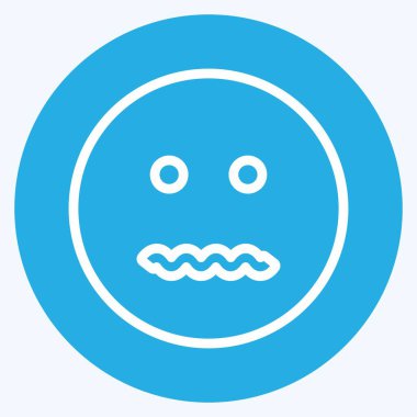 Simge Duygusu İptal Edildi. Duygu Simgesi için uygun. Mavi gözlü. Basit dizayn edilebilir. tasarım şablonu. Basit gösterim