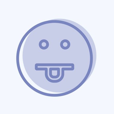 Simgesel Duygu Dili. Duygu Simgesi için uygun. İki ton stili. Basit dizayn edilebilir. tasarım şablonu. Basit gösterim